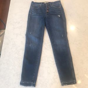 Madewell 10 inch button fly skinny jeans